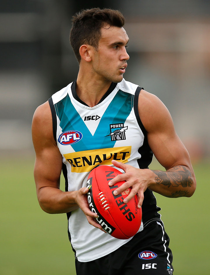 AFL 2015 Training - Port Adelaide 251115 Brendon Ah Chee is one of the fringe Power players hoping to cement his spot - ${keywords}